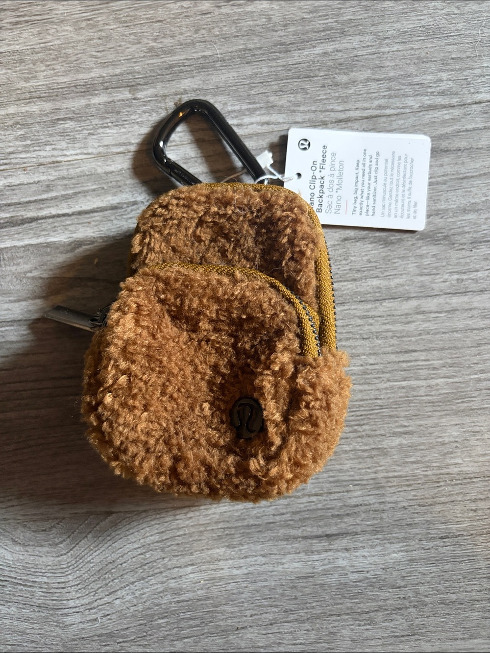 lululemon athletica Teddy Fleece Mini Pouch in Camel Brown